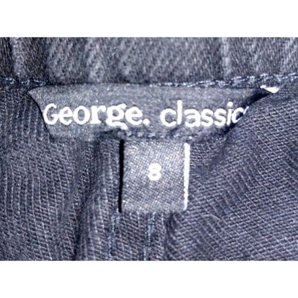 womens George Jeans Sz 8 partial elastic straight leg high rise 32x28 Pockets EC - Picture 5 of 6